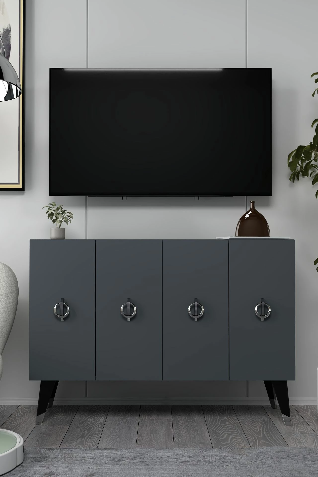 Konsol Skye Decor, anthracite, silver, 8185KM-32