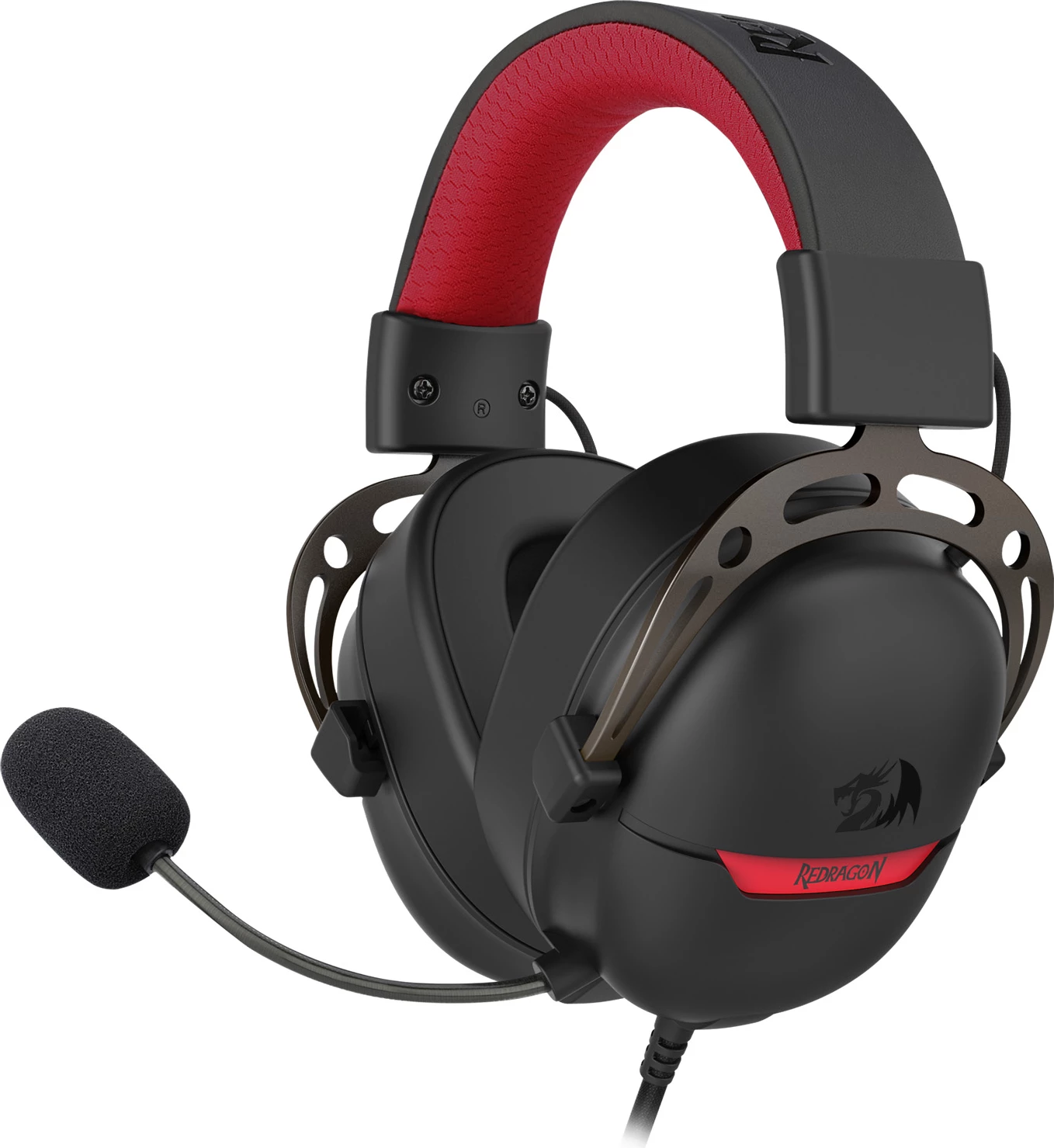 Kufje gaming Redragon Aurora H376PP, me kabllo USB, 7.1 surround, RGB, me mikrofon, 2.1 m, ngjyrë e zezë