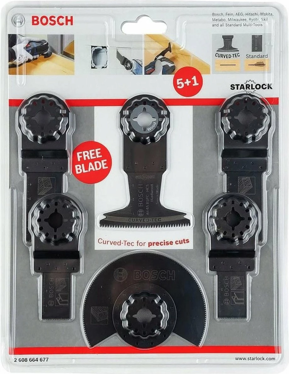 Set tehë sharrë Bosch Starlock 2608664677 6 copë për vegla multifunksionale GOP/PMF, 85x32 mm, BIM