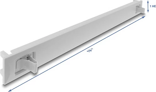 Panel i verbër 19" DeLOCK 1U, ABS, snap-in, gri