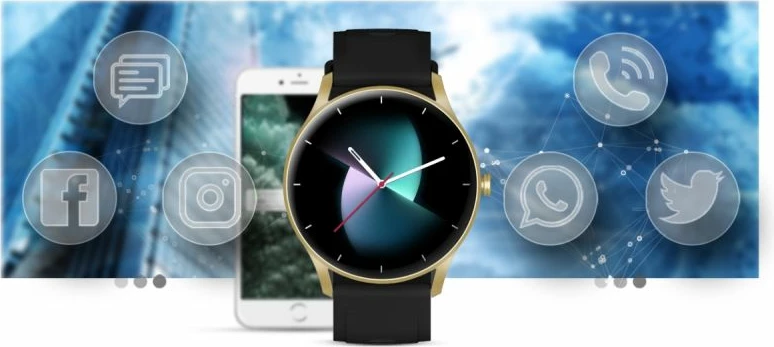 Smartwatch Gravity për femra, gold-black