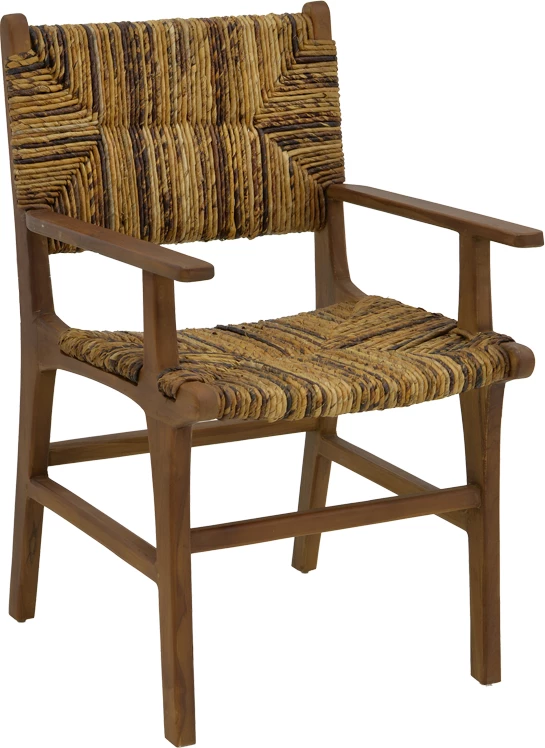 Karrige Refane dru teak natyral-litar banane 55x60x85cm