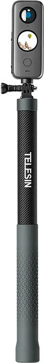 Selfie stick Telesin GP-MNP-300-3, 3m, fibra karboni, për kamera dhe telefona, i zi