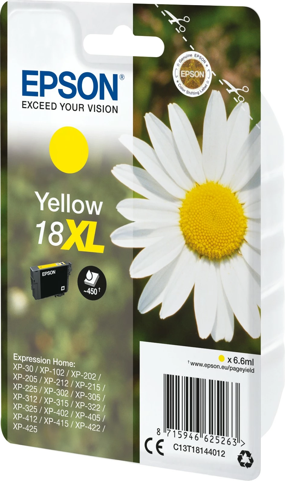 Toner Epson 18XL C13T18144012, e verdhë