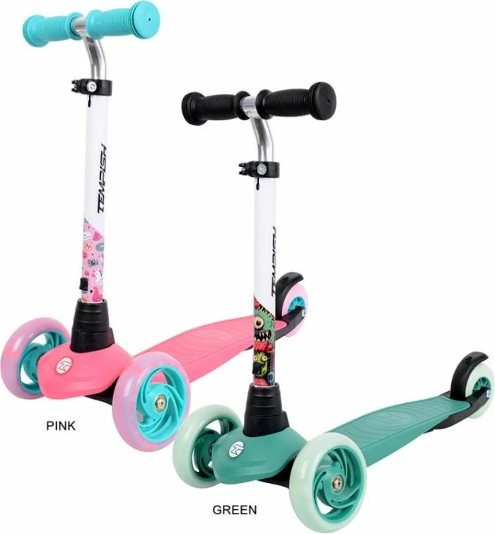 Trotinet për fëmijë Tempish, i gjelbër ose rozë