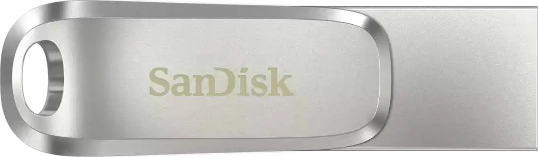 USB memorje SanDisk Ultra Dual Drive Luxe SDDDC4-128G-G46 128 GB, USB-C/USB-A, USB 3.2 Gen 1, metal, argjendtë
