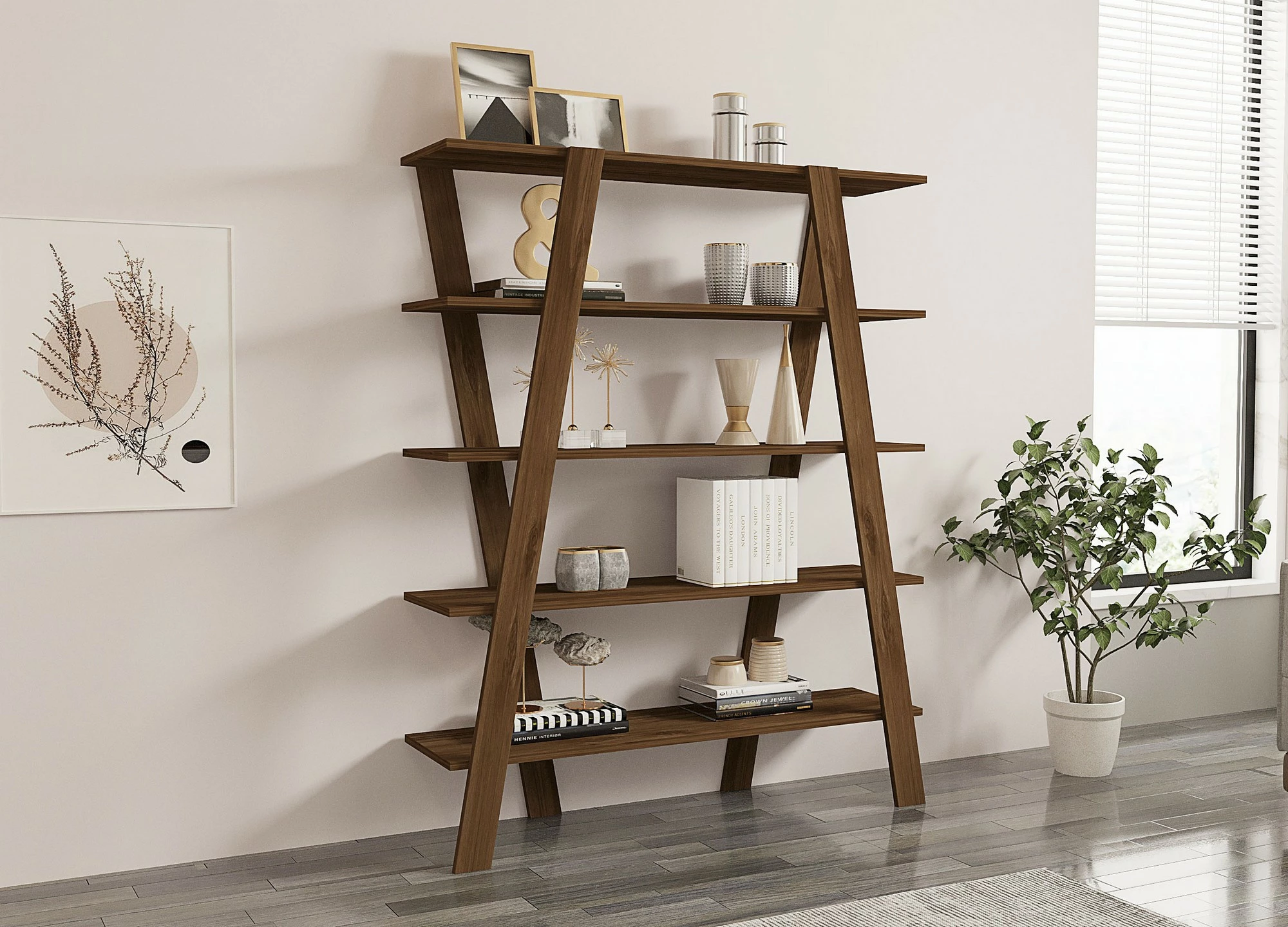 Raft librash Hanah Home Conde, ngjyrë arre