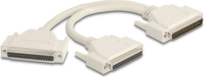 Adapter Y-kabllo Splitter DeLOCK D-Sub/DB-37, mashkull në 2x femër, 30 cm, bezhë