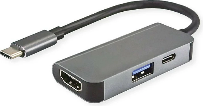 Adapter display VALUE USB-C në HDMI + USB-A 3.2 Gen1 + USB-C PD, 4K@60Hz, i zi