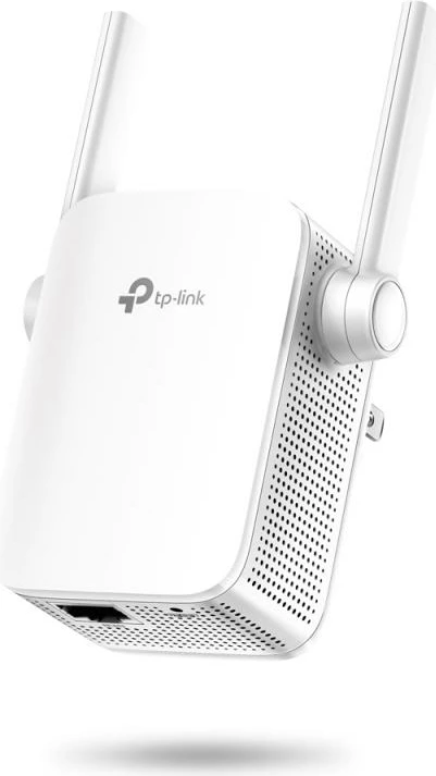zmadhues Wi‑Fi / pikë aksesi, TP-Link TL-WA855RE, me dy antena të jashtme, montim në prizë, e bardhë
