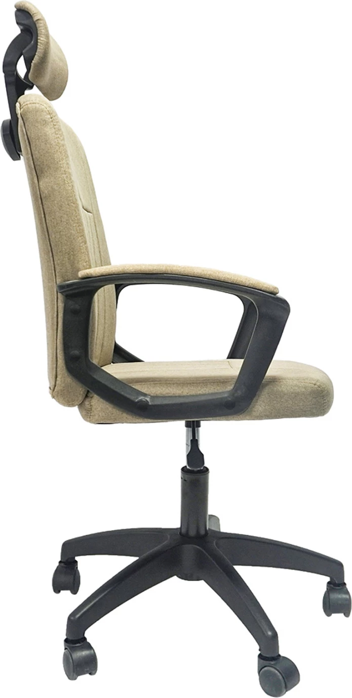 Karrige zyre NIMBLE FH1199.13, pëlhurë kaki, kornizë dhe bazë najloni e zezë, 51x61x130H cm