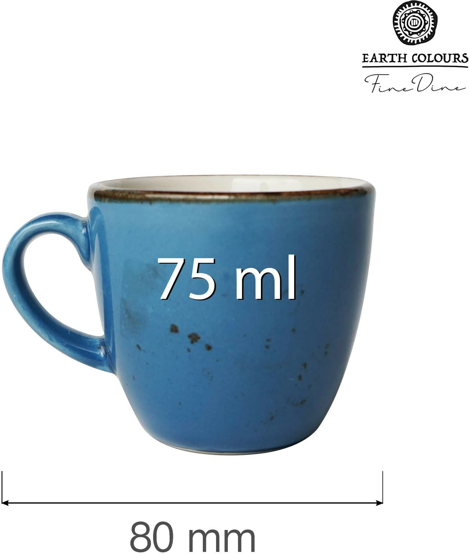 Filxhan espresso Fine Dine Iris 75 ml, blu, set 6 copë