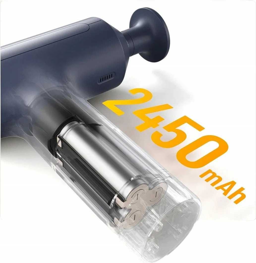 Pistoletë masazhi Xiaomi Massage Gun 2 MJJMQ05YM, 25 kg, 2450 mAh, USB-C, me 3 koka, e zezë