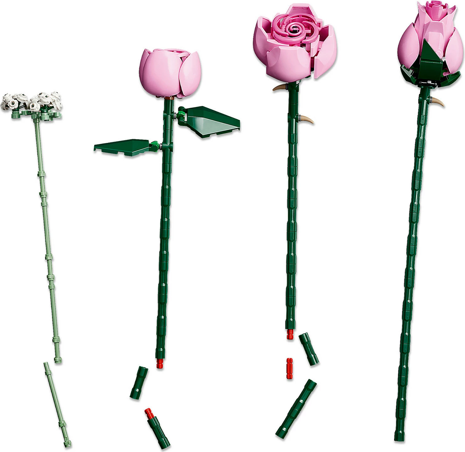 Set ndërtimi LEGO Botanicals 10374 Buqetë Trëndafilash Roze, 789 copë, 18+, multikolor