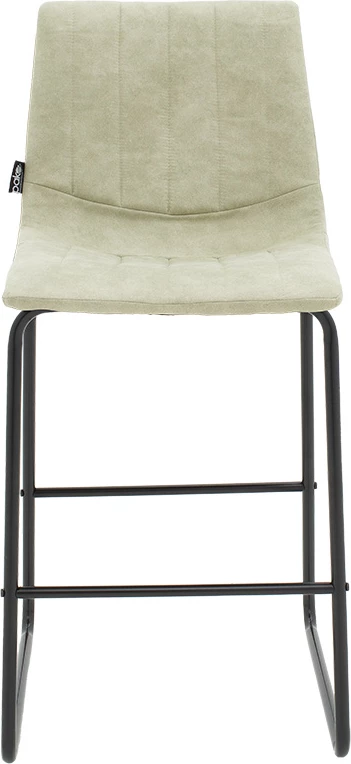 Karrige për bar, këmbë metali të zeza, ngjyrë gri antike