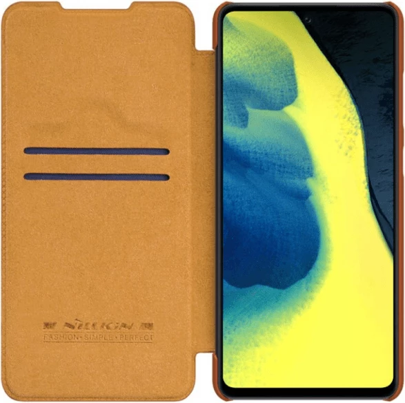 Mbështjellës flip NILLKIN QIN për Samsung Galaxy A14, kafe