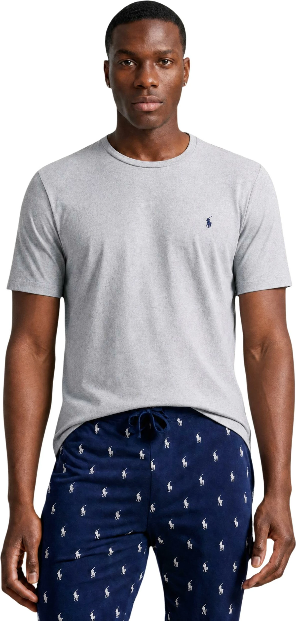 Maicë për meshkuj Ralph Lauren S/S Crew Sleep Top, gri