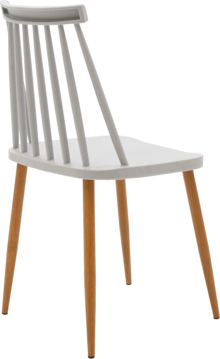 Set tavoline me karrige për drekë Elijah-Aurora, 3 copë, ngjyrë bardhë-gri, Φ60x74cm