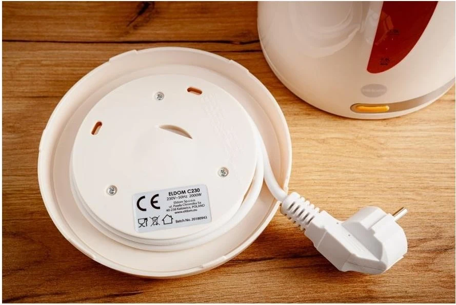 Çajnik elektrik Eldom Sunny C230, 1.7L, 2000W, i bardhë