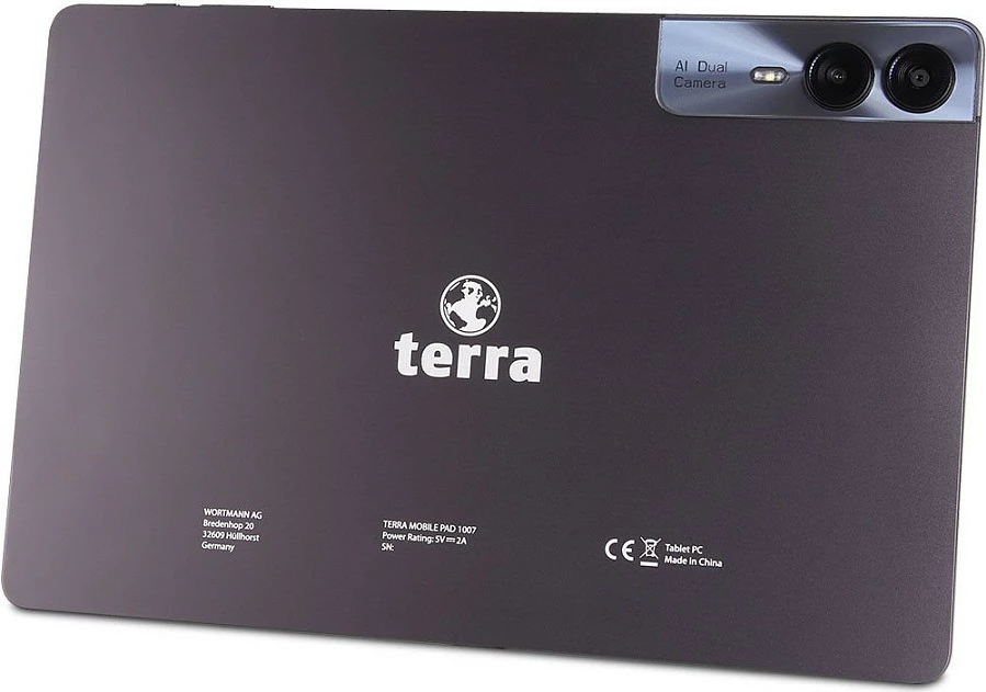 Tablet Terra PAD 1007, 8GB RAM, 256GB, 4G LTE, 10.95" WUXGA, Android 14, i zi