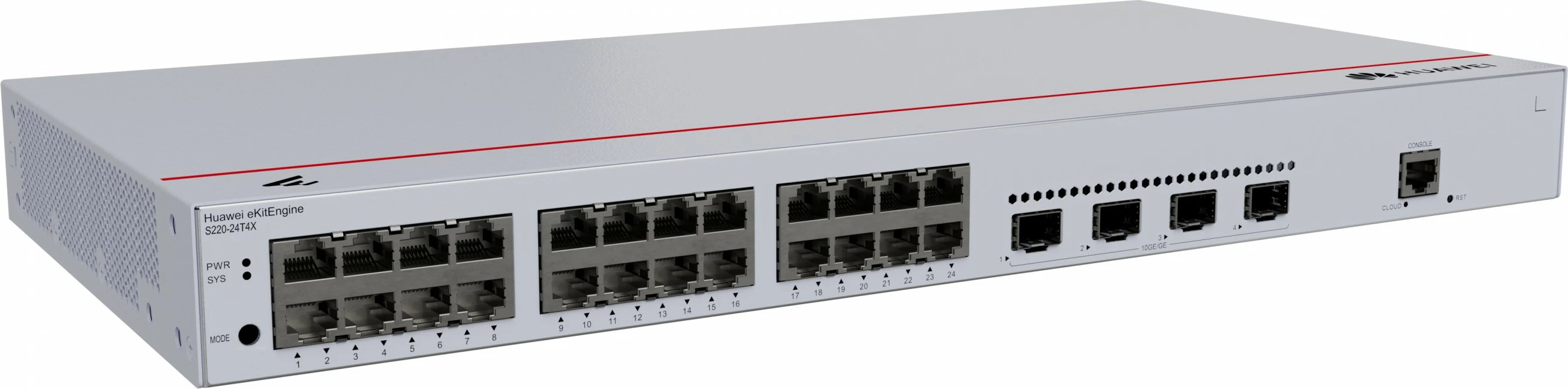 Switch HUAWEI eKit S220-24T4X, Managed, L2, Gigabit Ethernet, 1U