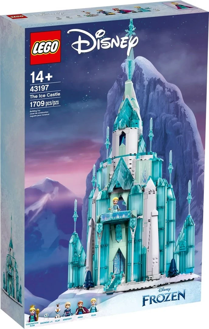 Set LEGO Disney Frozen Kështjella e Akullit 43197, 1709 pjesë, me 6 minifigura