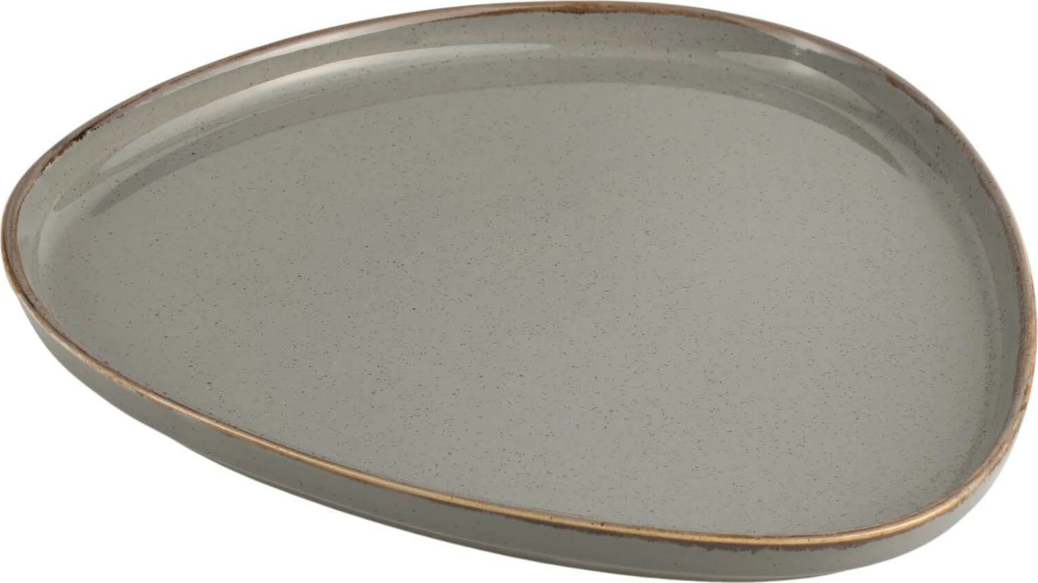 Pjatë trekëndore Porland Seasons Stone 210 mm, gri e errët, set 6 copë