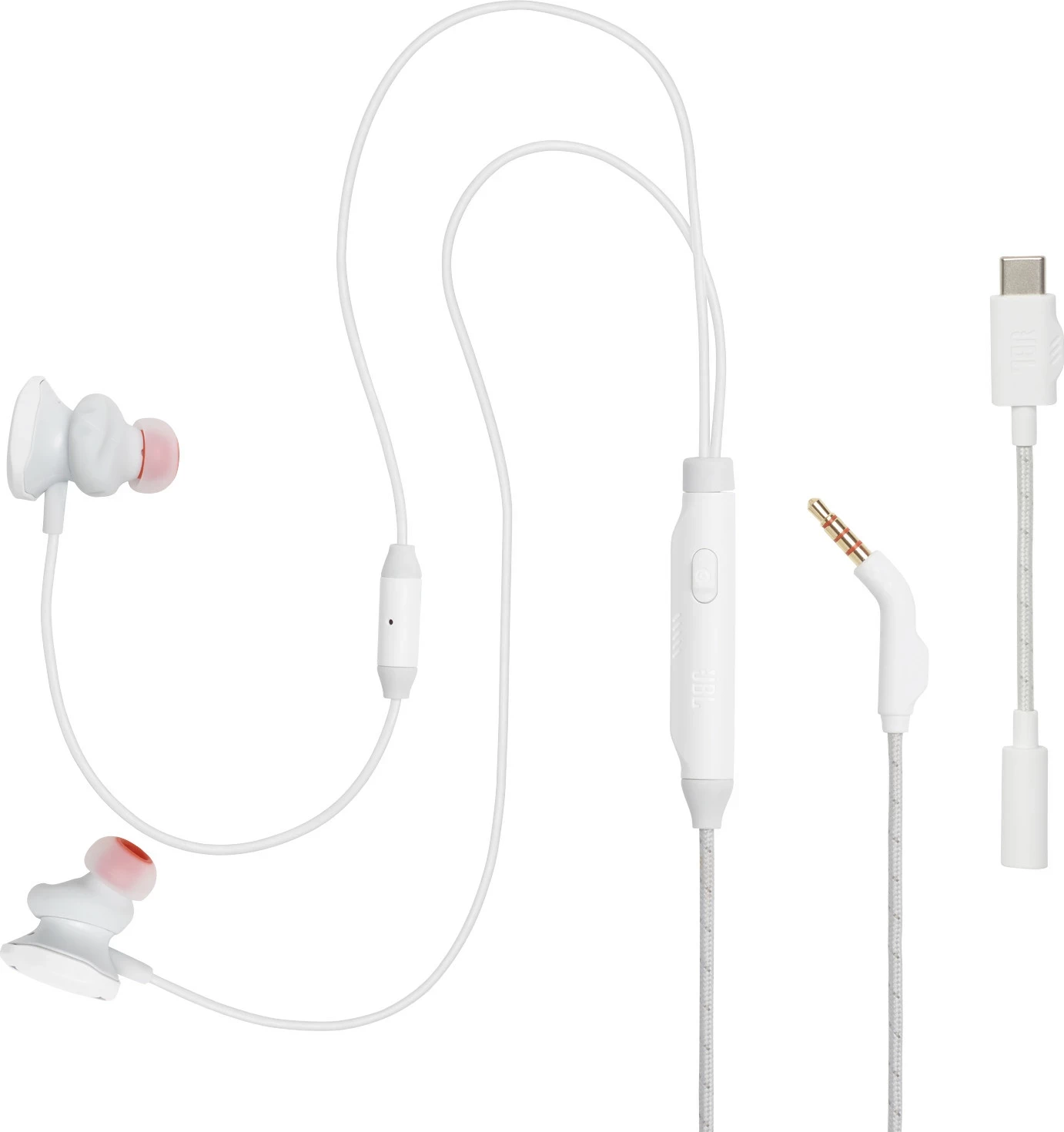 Kufje JBL Quantum 50, in-ear me kabllo, USB-C, të bardha