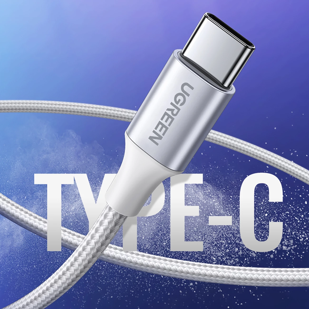 Kabllo Ugreen US288 60409 USB-A në USB-C, 3m, QC 3.0, E bardhë