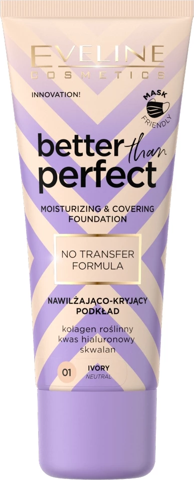 Fondatinë Eveline Cosmetics Better Than Perfect 01 Ivory 30ml