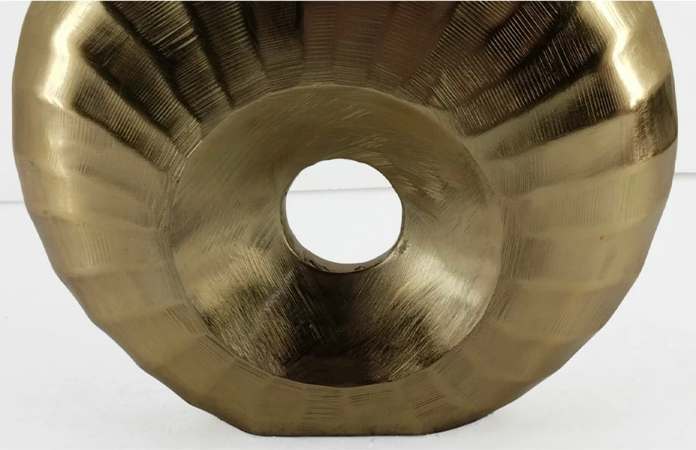 Vazo dekorative DIONE, alumin, ngjyrë ari, 30x8x28cm