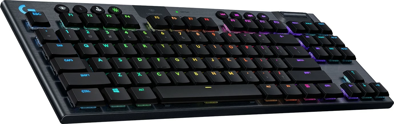 Tastierë mekanike Logitech G G915 TKL, RGB, pa kabllo, karbon
