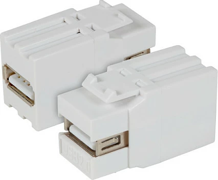 Adapter USB-A femër në femër EFB Elektronik EB498V2, i rrafshët, i bardhë