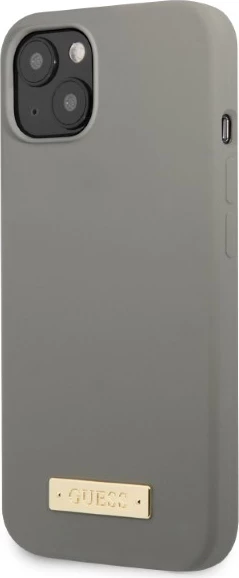 Mbështjellës Guess GUHMP13MSPLG për iPhone 13 6.1", silikon, MagSafe, gri
