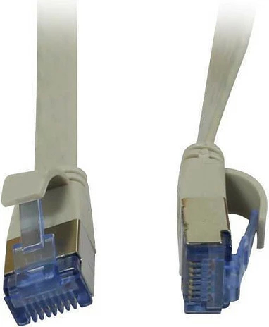 Kabllo rrjeti Synergy21 RJ45 CAT6A 1.5m, U/FTP, e sheshtë, 500MHz, gri