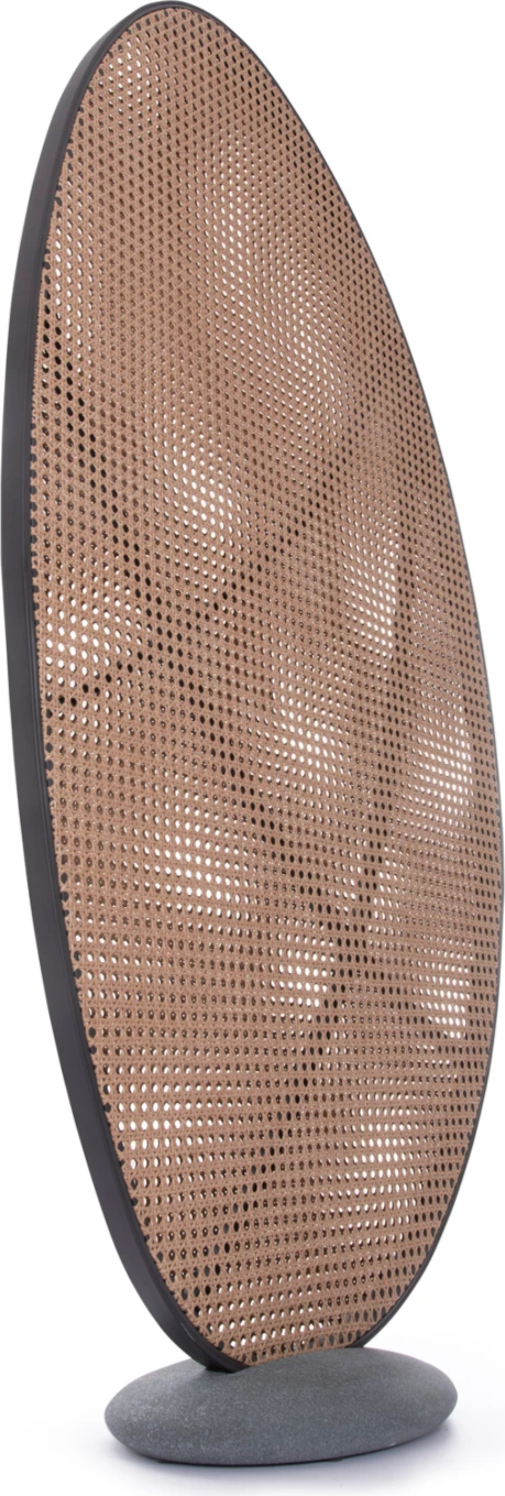 Përdarës alumini KOMORABI, kornizë antracit, thurje bezhë, 110x33x199cm