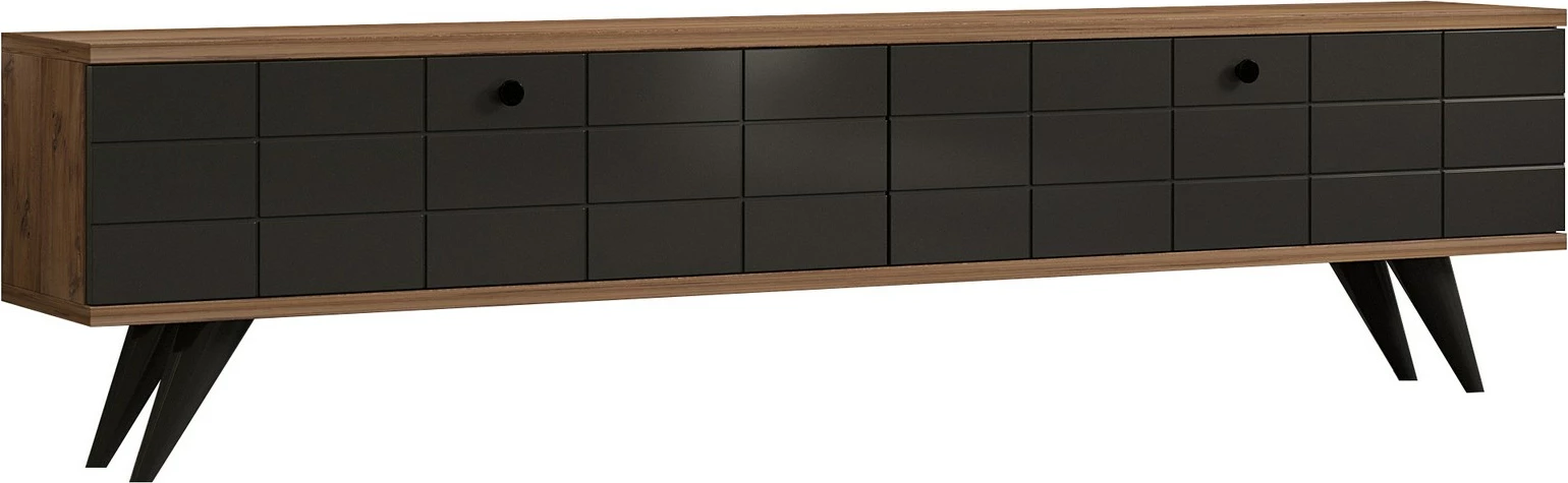 Komodë për TV Hanah Home, Alberi, ngjyrë Atlantic Pine dhe Antracite