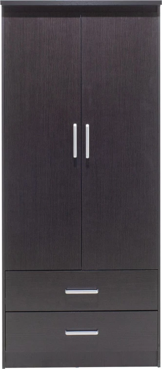 Dollap Olympus me 2 dyer dhe sirtarë, ngjyrë wenge, 81x57x183