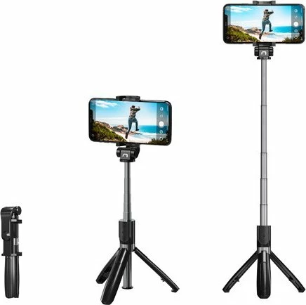 Shkop selfie Natec Alvito NST-1653 me tripod, BT 4.0, 70 cm, i zi