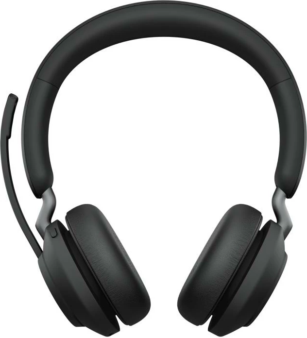 Kufje me mikrofon Jabra Evolve2 65 UC, stereo on-ear, pa tela, rreze 30m, bateri 37h, kabllo 1m, e zezë