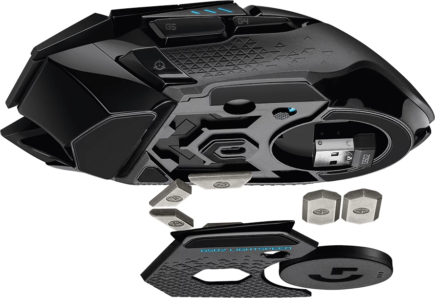 Maus Logitech G502 X LIGHTSPEED pa kabllo gaming 2.4GHz, e zezë