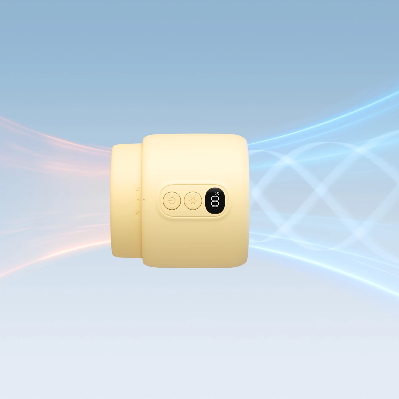 Ventilator mini për karrocë Jisulife Stroller Fan 4 5000mAh, USB-C, tripod fleksibël, dritë nate, i verdhë