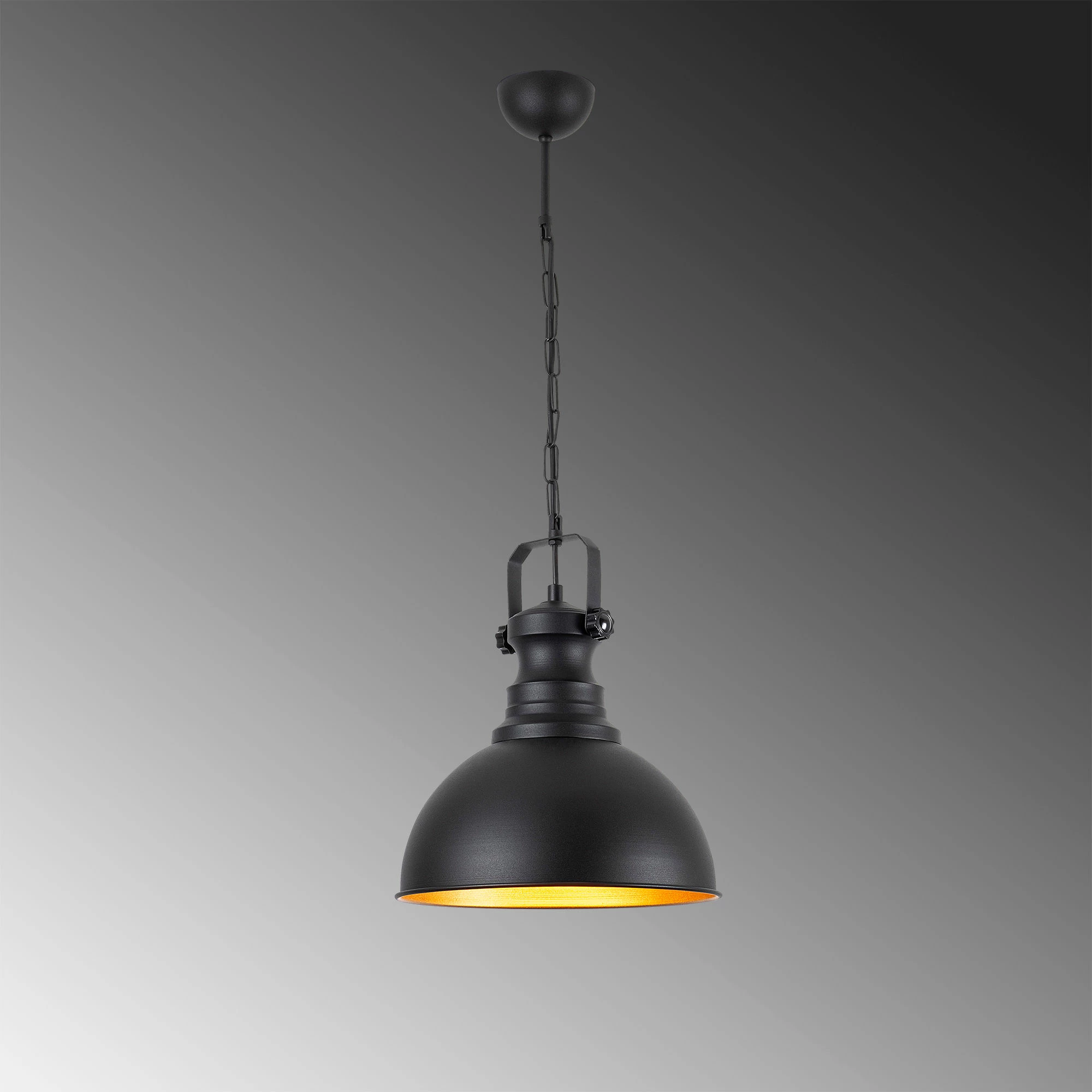 Llambë tavani moderne, Opviq Sağlam 3710-1, metal i zi, kapak druri