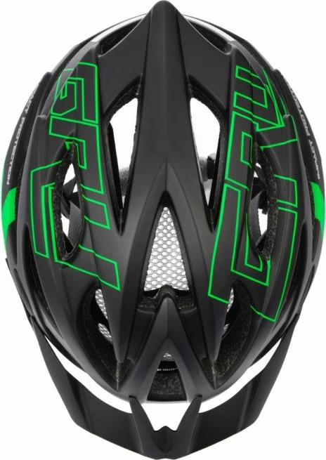Helmetë biçiklete Meteor unisex, e zezë-gjelbër