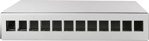 Kuti konsolidimi LogiLink, 12 porta RJ45, montim tavolinë/mur/rail, gri