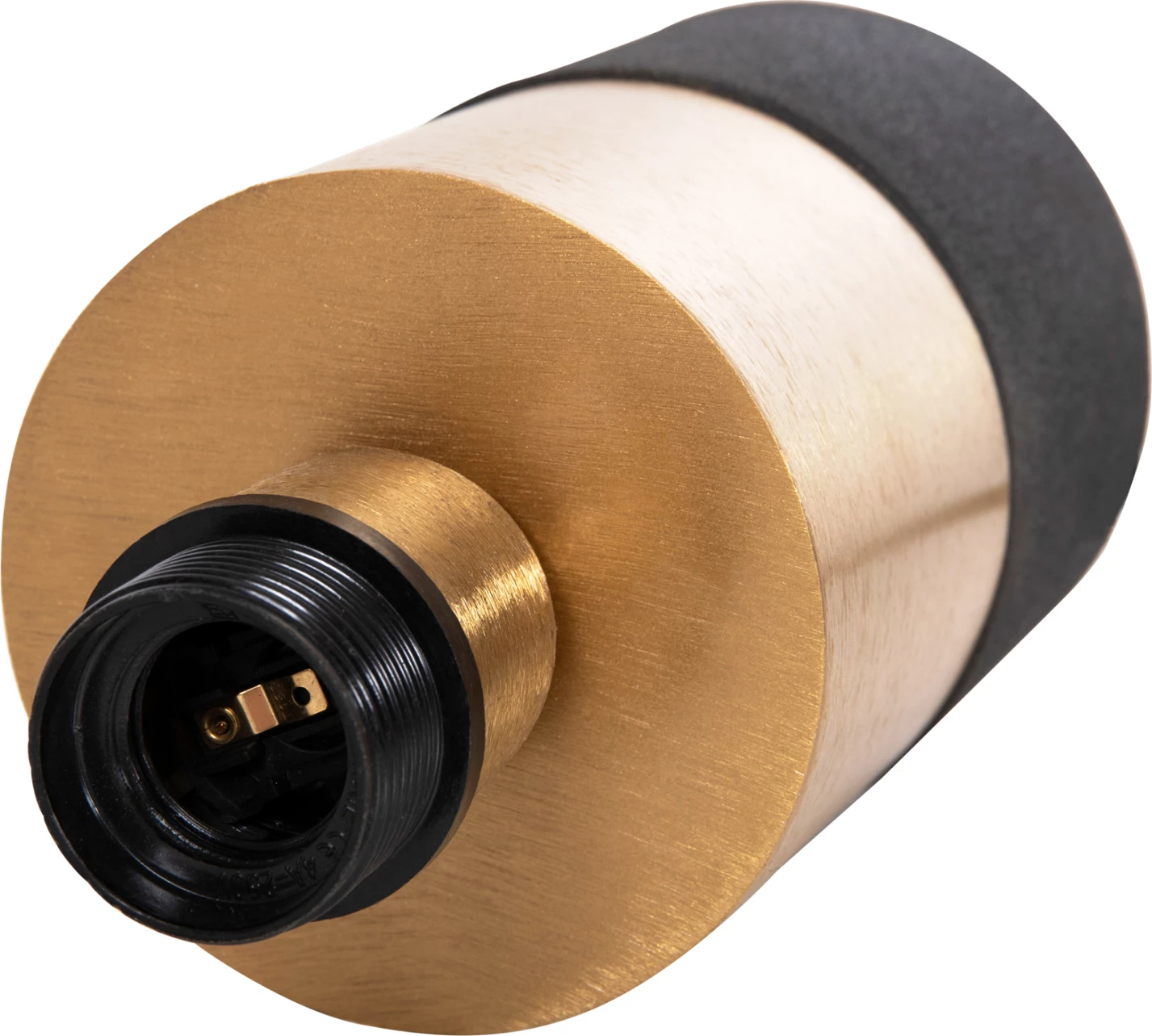 Llambë tavoline Pune FH4255.04 metalike në ngjyrë zi-ari Φ18x28Hcm