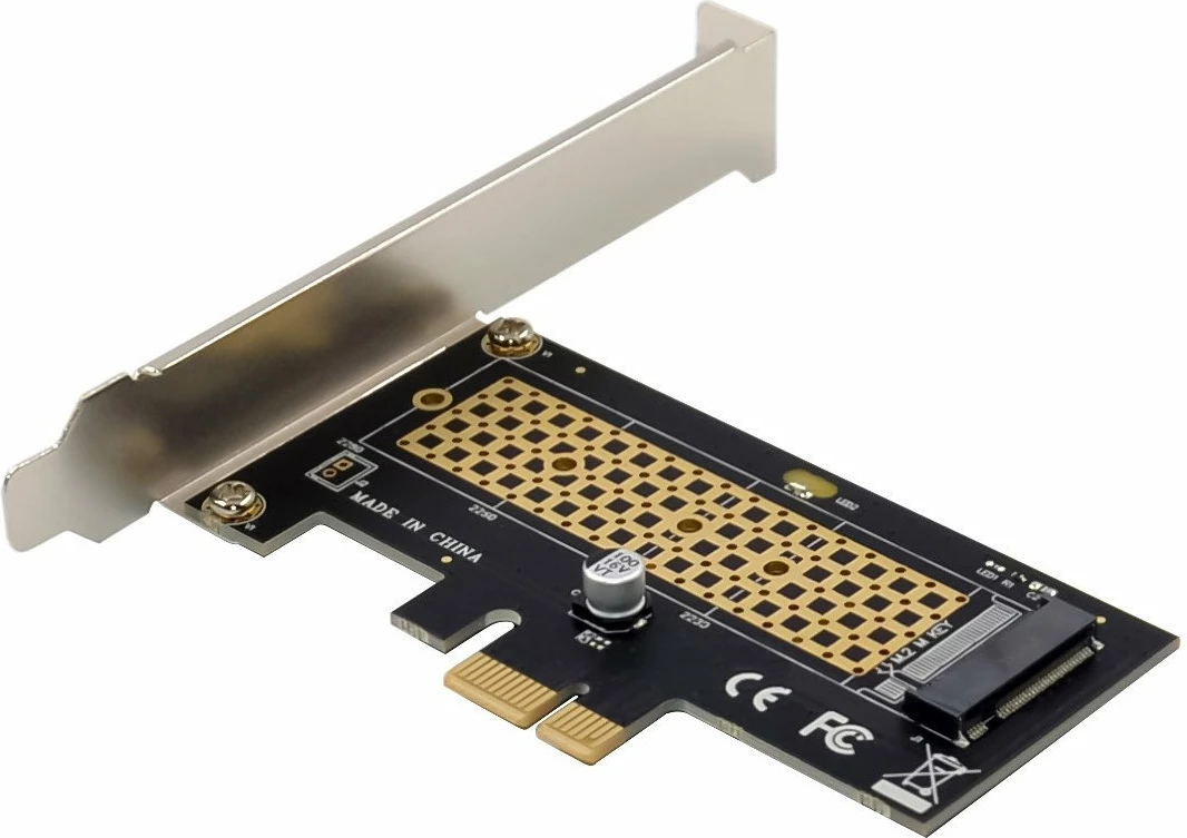 Kartë zgjerimi PCIe InLine 76660S, adapter për 1x NVMe M.2 Key M, PCIe x1, me braket standard dhe low-profile
