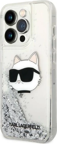 Mbështjellës Karl Lagerfeld KLHCP14LLNHCCS për iPhone 14 Pro 6.1", argjendtë