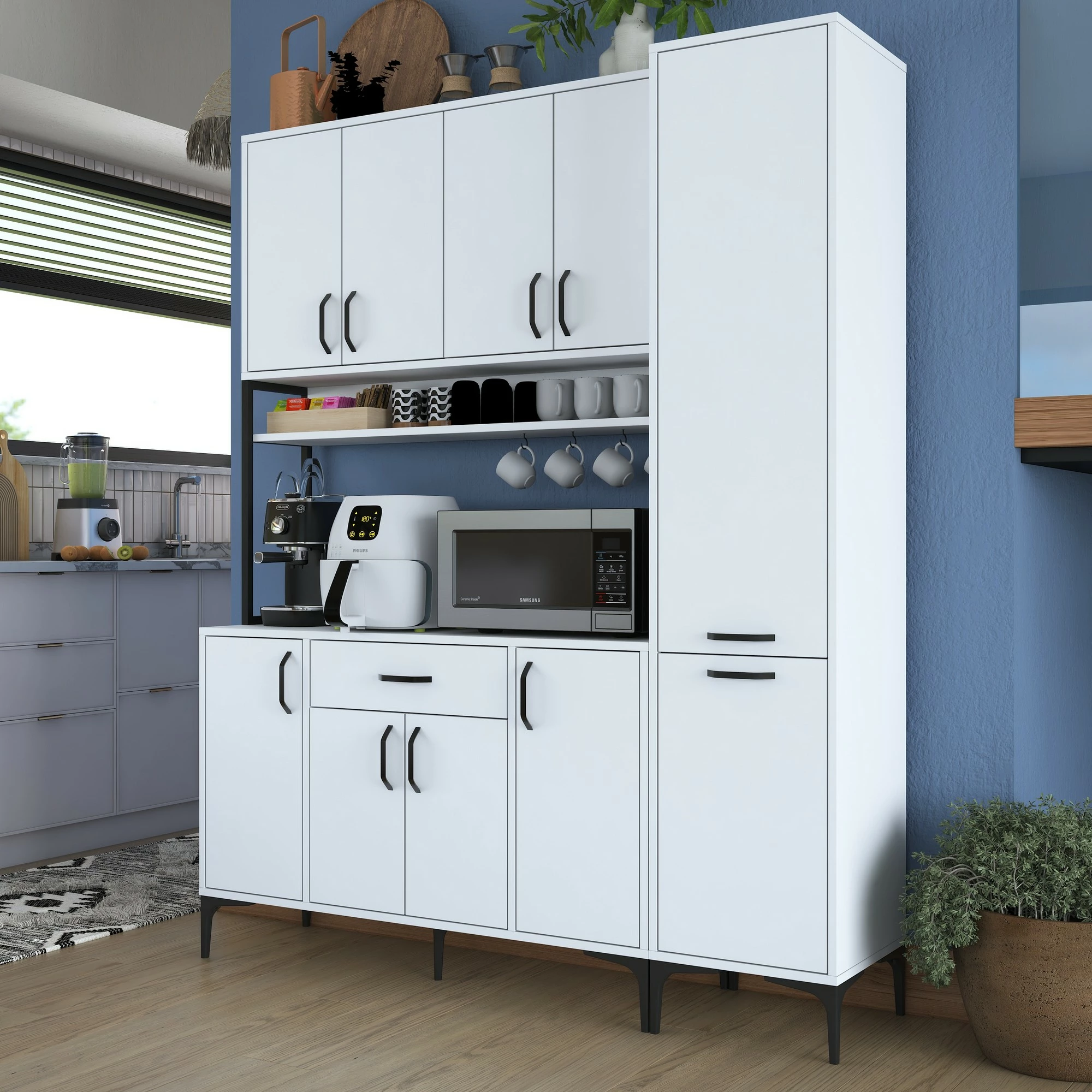 Dollap multifunksional Hanah Home, JE134 - 3055, i bardhë