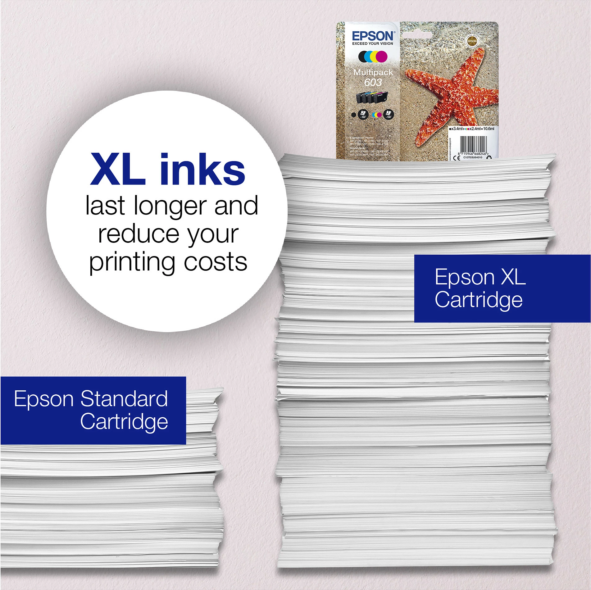 Kartrixhe boje Epson 603XL C13T03A44020, 4 ml, e verdhë
